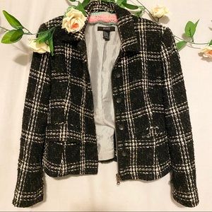 Body By Victoria Plaid Blazer Jacket Sz 10